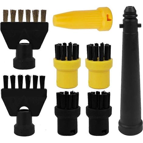 Kit de 8 pièces de rechange pour nettoyeur vapeur Karcher SC1 SC2 SC3 SC4 SC5 : brosses et buses pour éliminer les taches tenaces. (1/5)