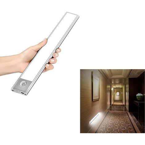 Lampada Led Sensore Crepuscolare Rileva Movimento Ricaricabile 2 W Luce Bianca (1/4)
