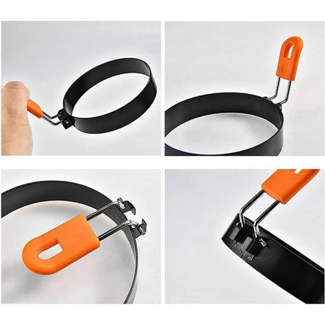 Anneau À Crêpes - Acier Inoxydable - Pour Plancha Et Poêle - Diamètre 20 Cm - 2 Pièces (1/5)