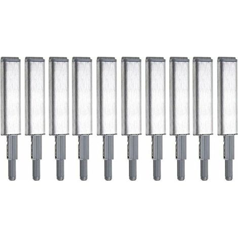 10 systèmes d’ouverture avec bouton poussoir, kit pour porte, tiroir, meuble