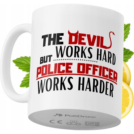 Taza de café/té divertida y humorística para policías, con diseño gráfico y texto gracioso. Ideal para cumpleaños, santos, días festivos y ocasiones especiales. Perfecta para el hogar, la oficina o el (1/5)
