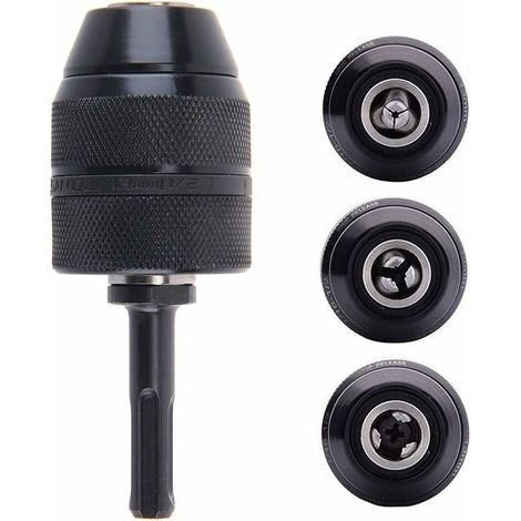 Mandrino autoserrante con adattatore SDS Plus a sgancio rapido da 2-13 mm Mandrino professionale per impieghi gravosi da 1/2-20UNF Mandrino per trapano senza chiave a sgancio rapido con adattatore SDS (1/5)