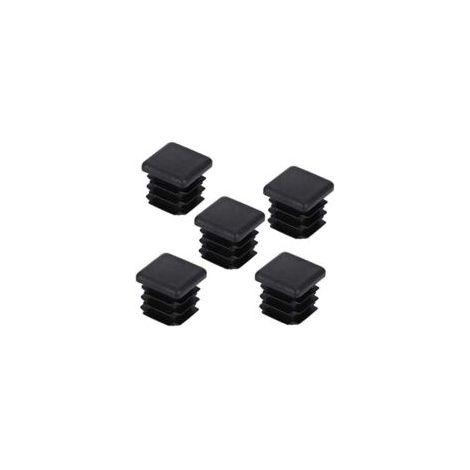 20 tappi per gambe di sedie, tappi quadrati per tubi, tappi quadrati in plastica per gambe di mobili, trampolino, armadio, scaffale, sedia, 25 x 25 mm