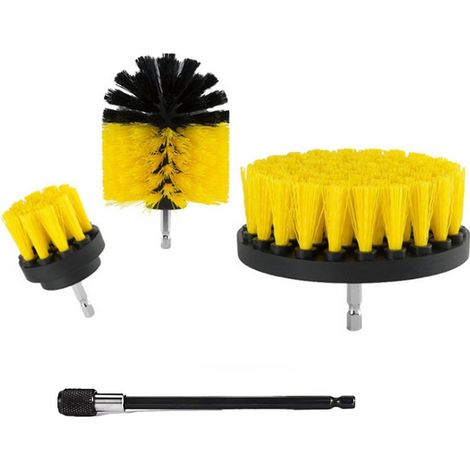 Ensemble de 4 brosses de nettoyage pour perceuse, brosse de nettoyage puissante pour salle de bain, baignoire et piscine