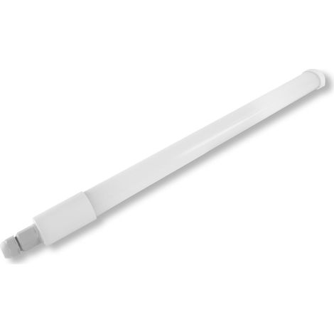 lampe pour pièces humides LED Slim Pro - 60 cm, IP65, 12 W, 1200 lm, idéale comme murale ou plafonnier - atelier, cave, blanche (1/5)