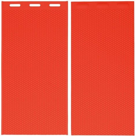 Stampo in silicone per cera d'api – 2 pezzi, spessore 5,4 mm, dimensioni 44 x 28 cm, colore rosso, ideale per apicoltura e cosmetica.