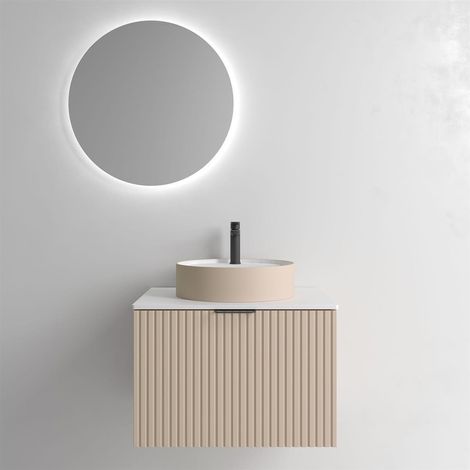 Armoire murale BIBA 600 1 tiroir métal et tiroir caché MACCHIATO 598 x 405 x 450 mm (1/4)