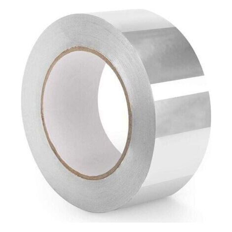 Ruban Adhésif d'Aluminium - Scotch Isolant Thermique Professionnelle – 5cm x 50m - Rouleau Aluminium Adhesif Haute température de Réparation - Pour Sceller La Ventilation Et La Climatisation.. (1/4)