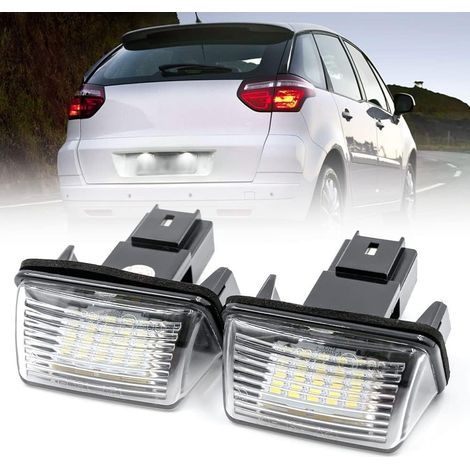 LED Éclairage de plaque d'immatriculation Auto Ampoules Super Brillant SMD Feux arrière pour Peugeot 206 207 306 307 308 406 407 5008