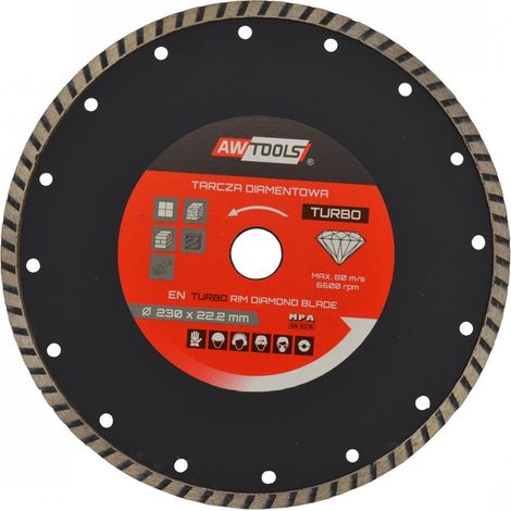 Diamantscheibe awtools turbo 300 mm Kühlung Laser (1/3)