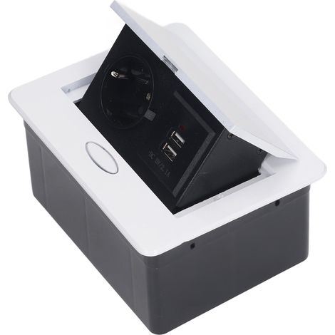 2500-W-EU-Unterputzsteckdose (2P+E), 2 USB-Anschlüsse, wasserdicht, verdeckte Wandsteckdose, 250 V Wechselstrom, 16 A, Schnellladung (1/5)