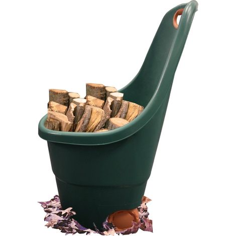 Carrito Multiusos de 68 Litros Verde/Naranja - Perfecto para Jardín, Recolección y Transporte, PVC de alta resistencia 68 Litros - (1/5)