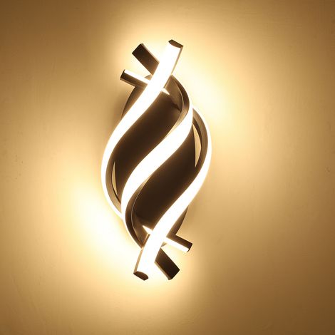 Applique Murale Intérieur LED, 21W 3360LM Lampe Murale Moderne en Aluminium, 3000K Blanc chaud, Applique Murale pour Chambre Couloir Salon - Noir (1/5)