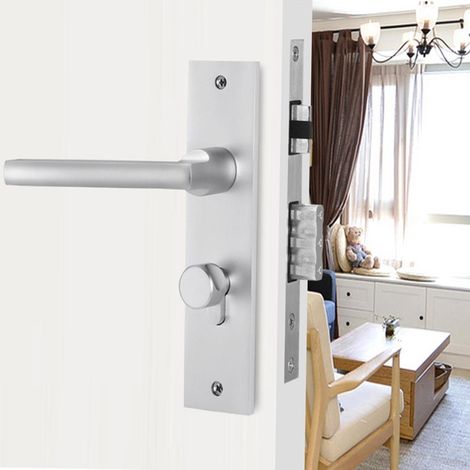 Poignée De Porte Verrouillage Arrière Arrière Levier Verrou De La Salle De Bain De La Salle De Bain Porte 7 (1/5)