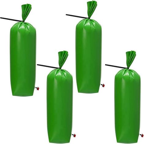 Sacs d'arrosage réglables pour arbres, irrigation goutte à goutte automatique à diffusion lente, lot de 4 (1/5)
