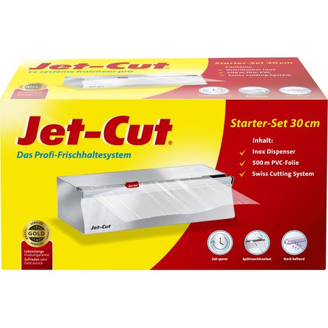 Jet-Cut Inox Starter-Set 30 cm, Dispenser, 500 m Folie, Swiss Cutting