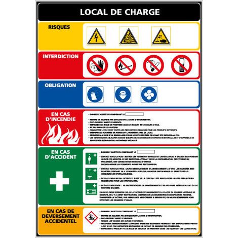 Panneau signalisation - Local de Charge (C1378) - Adhésif - 300 x 210 mm
