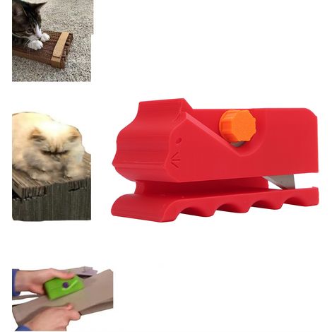 Coupeuse pour Grattoirs Carton DIY en ABS Rouge - [Coupeuse Carton] + [DIY] + [ABS] + [Économe] (1/5)