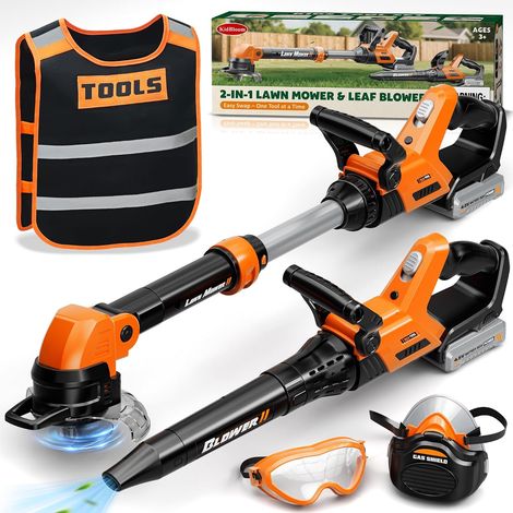 2 in 1 Outils Enfant avec Gilet Porte Outils, Tondeuse Enfants (1/5)