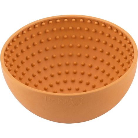 LickiMat Wobble - Schleckschale aus Naturgummi für Hunde - orange - 18 cm (1/2)