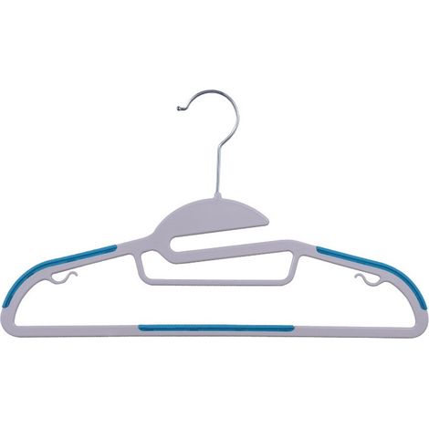 Cintres en plastique ultra robustes antidérapants 20pcs Bleu (1/5)