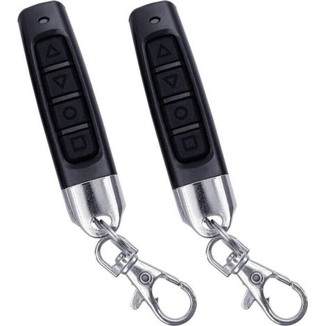 2pcs Telecommande Universelle Portail, Codes Fixes et Codes d'apprentissage, Clonage Télécommande 433 MHz, Adaptée aux Portes de Garage, Télécommande Universelle sans Fil Porte clés Duplicateur (1/5)