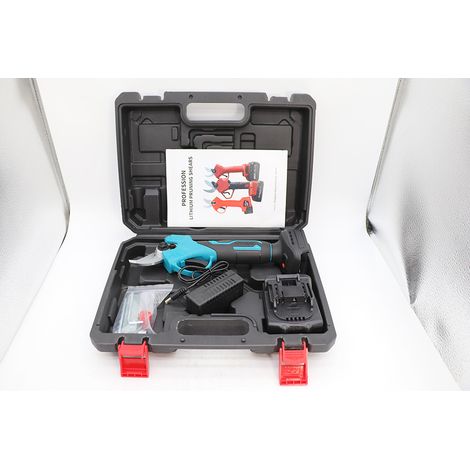 Sécateurs électriques sans fil pour jardin et fruits, batterie lithium rechargeable (1 pièce, boîte plastique) (1/5)
