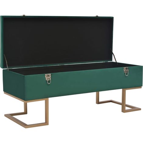 Maison Exclusive - Bank mit Staufach 105 cm Grün Samt