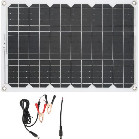 Ortviai Panneau Solaire Monocristallin 18 W 18 V Portable pour Éclairage Public, Chargeur Solaire Compact et Léger (1/5)