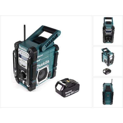 Makita DMR 112 T1 Akku Baustellen Radio 7,2 - 18V Bluetooth DAB+ + 1x 5,0Ah Akku - ohne Ladegerät (1/5)