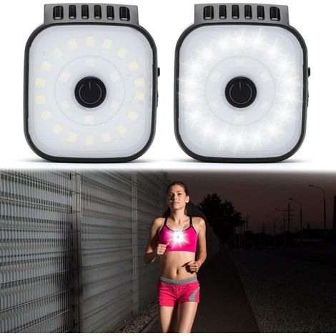 LED-Klemmleuchten,2er-Pack,wiederaufladbare USB-Schleifenleuchten,Mini-Stirnlampen zum Anklemmen,mit 4 Beleuchtungsmodi,geeignet zum Joggen
