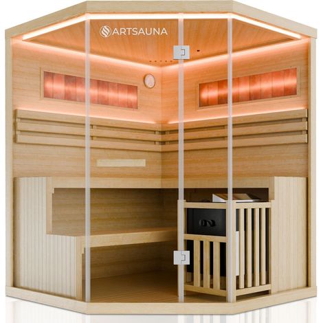 Sauna tradizionale Vantaa - Natura 160 cm 3 200 cm Stufa da sauna da 3,5 a 8 kW Da 2 a 6 persone (1/2)
