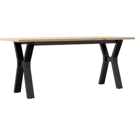 Maison Exclusive - Tavolino Salotto Telaio a Y 110x40x45 cm Legno Pino e Acciaio
