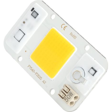 Source lumineuse haute tension 220 V sans pilote, puce LED 50 W, lumière LED intégrée pour la croissance des plantes (lumière chaude) (1/5)