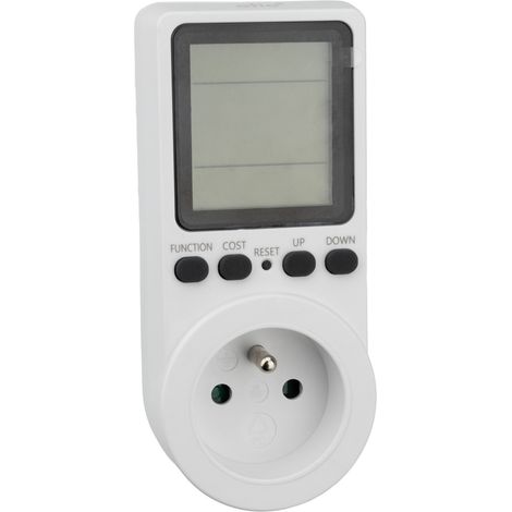 Contrôleur de consommation électrique - 8 indicateurs - Blanc - Otio (1/5)