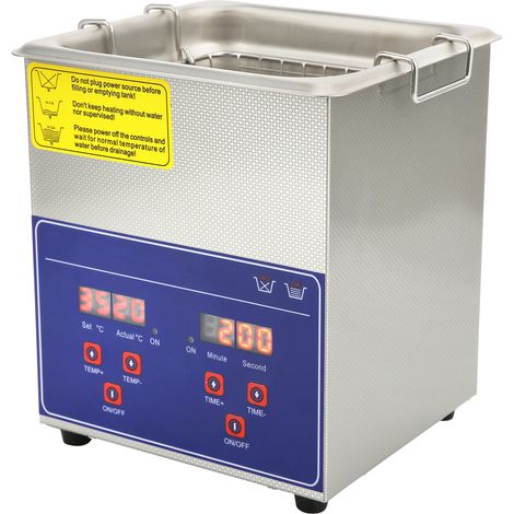 Nettoyeur Ultrasonique Industriel 2L Acier Inoxydable avec Chauffage et Minuteur Numérique, Équipement de Nettoyage PS-10AEU, Prise UE 220V (1/5)