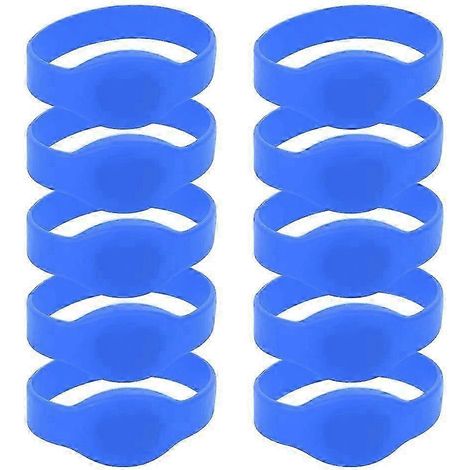 Lot de 10 bracelets RFID, 125 kHz, indice de protection IP68, adaptés à la gestion des cartes d'accès/d'identification dans les piscines d'hôtels, les saunas et autres lieux similaires. (1/5)