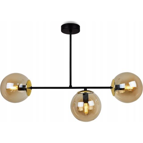LAMPADA A SOSPENSIONE MODERNA CON SFERE DI VETRO E LAMPADARIO A LED