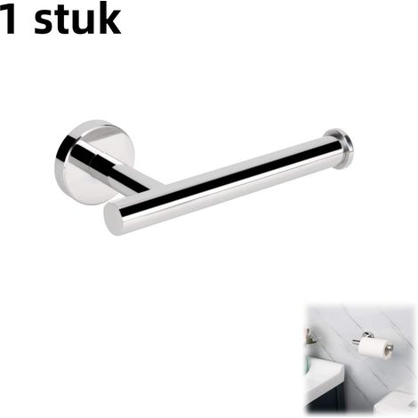 Porte papier toilette mural en acier inoxydable résistant à la rouille pour salle de bain et cuisine fixation murale couleur argentée 1 pièce (1/5)
