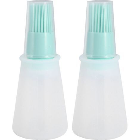Set of 2 green silicone brushes for cooking, for grilling, oiling or pouring honey. - AquaForge (1/5)