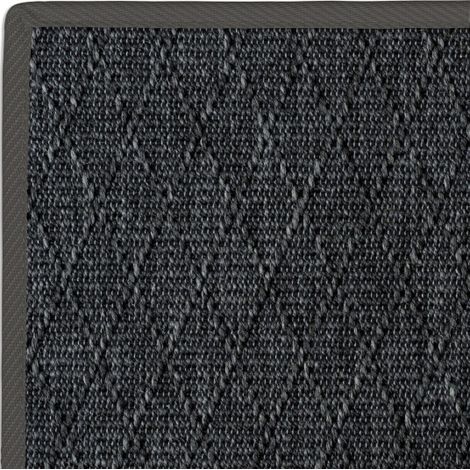 Tapis intérieur / extérieur Timika - Gris ardoise - Galon noir - 140 x 200 cm (1/3)