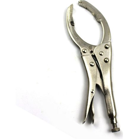 Pince de verrouillage pour filtre à huile en acier à haute teneur en carbone, haute résistance et durable, clé d'extraction de 50 à 90 mm, blanche (1/4)