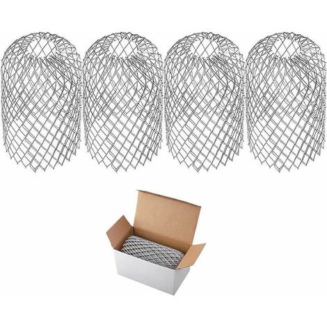 4 Stück Aluminium-Dachrinnenschutz, Metall-Dachrinnenschutzfilter, erweiterbar, für Fallrohranschlüsse (1/5)
