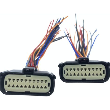 Two headlight harness connectors compatible with Chevrolet Cruze, Blazer, Equinox, Trax, Captiva and Malibu XL models. (1/5)