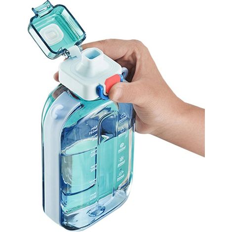 Sport Trinkflasche Fitness Trinkflasche Wasserflasche 750 ml auslaufsichere Trinkflasche Wasserflasche für Reisen, Picknicks, Camping, Wandern Ge (1/5)