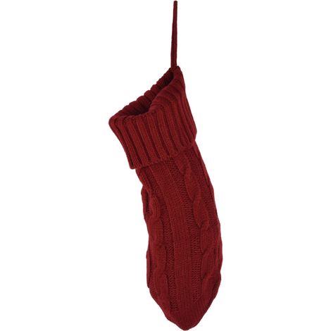 Chaussette de Noël tricotée grande décoration suspendue, sac cadeau de Noël, ornement pour sapin (1/5)