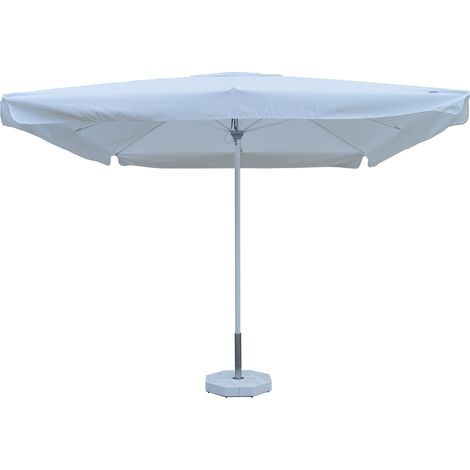 Ombrellone da Giardino 3x3 m Palo Ø48 mm in Alluminio Bianco Lucido Telo in Poliestere Bianco
