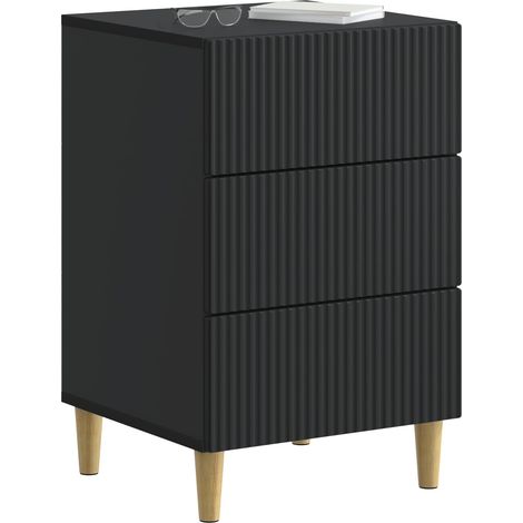 Maison Exclusive - Nachttisch Schwarz 43 x 41 x 66,5 cm Holzwerks