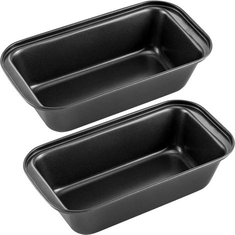 Lot de 2 moules à pain grillé antiadhésifs en acier au carbone - EINNENFFER - Moules à cake rectangulaires pour cuisson uniforme, faciles à nettoyer et polyvalents (1/5)