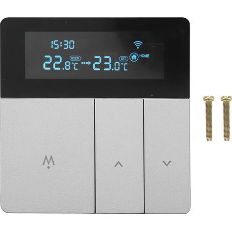 Thermostat couleur intelligent 16A, chauffage électrique Programmable pour la maison, les bureaux, les centres commerciaux, les hôtels, AC 90V-240V, gris, Style WiFi